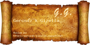 Gercsák Gizella névjegykártya