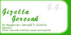 gizella gercsak business card